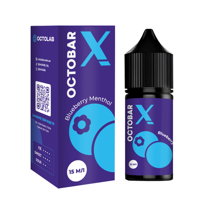 Ароматизатор Octobar X Blueberry Menthol 15мл Ароматизатор Octobar X Blueberry Menthol 15мл